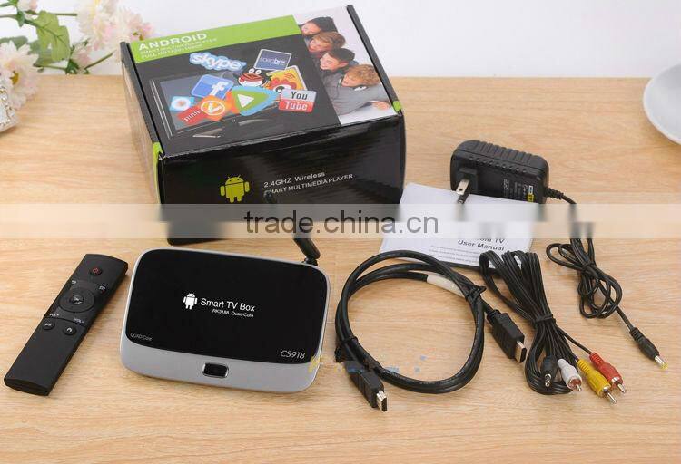 quad core rk3188 tv box android 4.2 2GB RAM 8GB Flash HD 1080P blue ray Playback