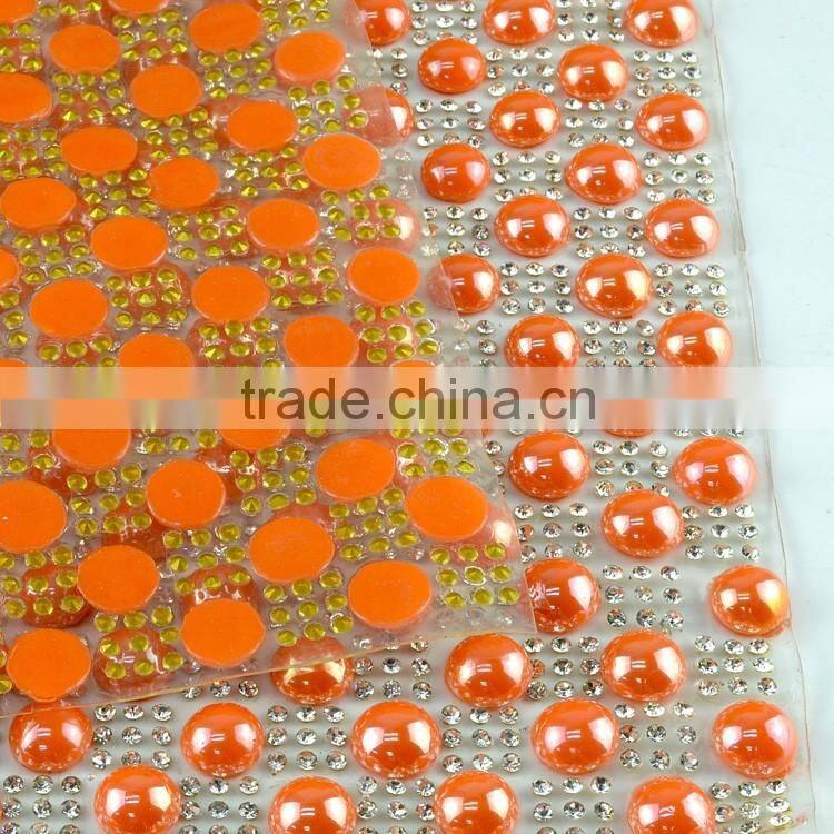 Factory Wholesale Heat Transfer Ceramic Rhinestone Mesh Sheet in Colors, Hot Fix Rhinestone Mesh Roll Trims for Decoration