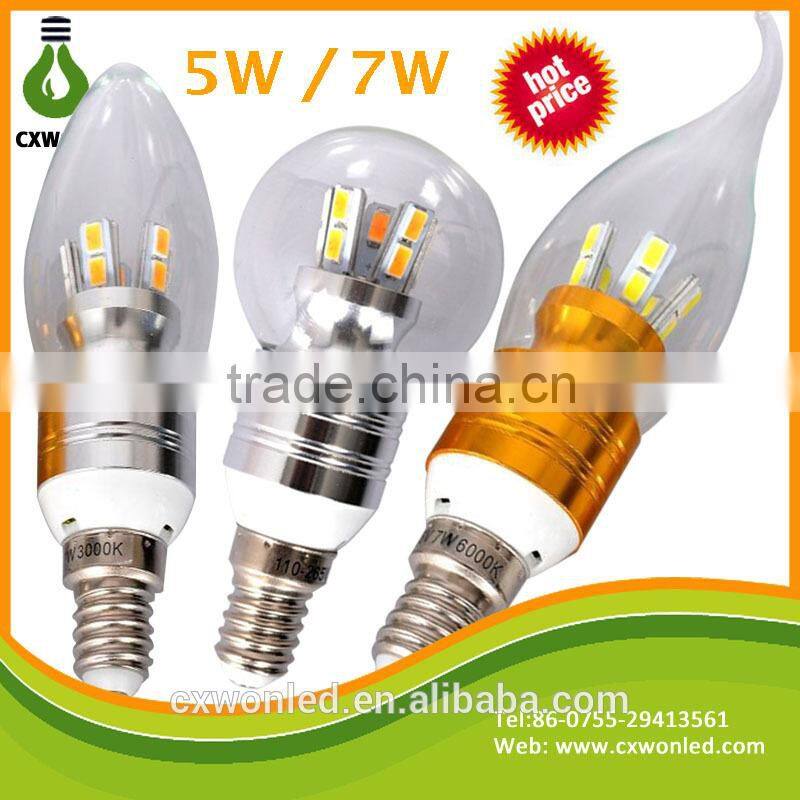 7W LED Candle Light, 45W Replacement Candle LED Light, E14 LED Light Candle