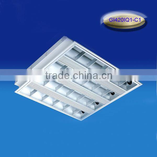 Bult-in Grille Lamp Panel 4*17/18/20W, T8/T10 Lamp Tray, lamp house