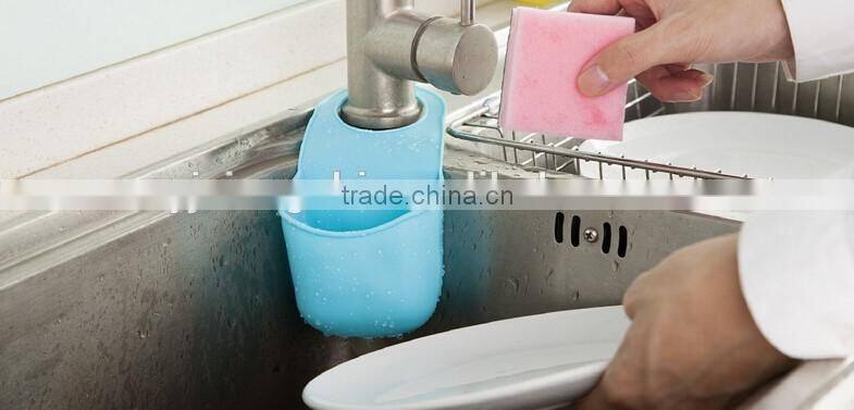 Hot sale high quality FDA and LFGB colorful silicone sponge soap holder/silicone storage bag kitchen producrs