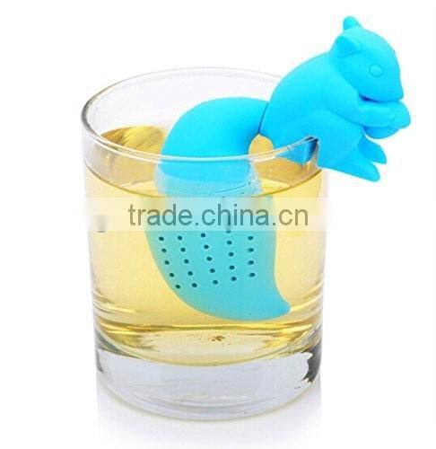 Eco-Friendly Feature and Silicone Material silicone tea strainer,silicone squirrel strainer