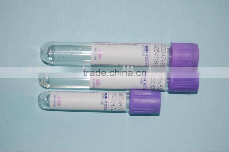 Disposable Vacutainer blood edta tube(CE,ISO approved)