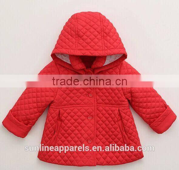 new design popular quilted coat for girls