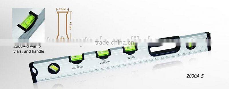 5 bulbs adjustable spirit level