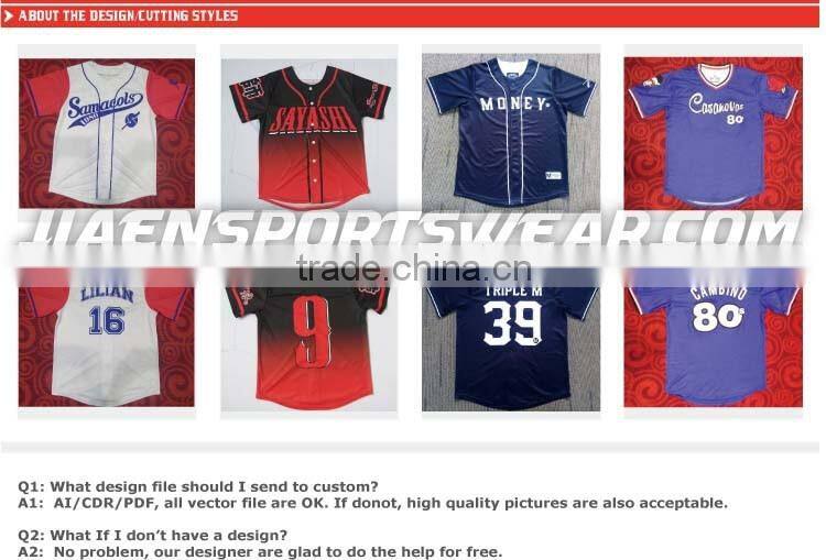 sublimation custom sleeveless baseball jerseys