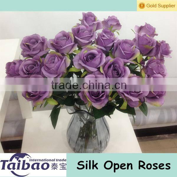 2016 real touch single stem home decoration handmade PU rose flowers for sale