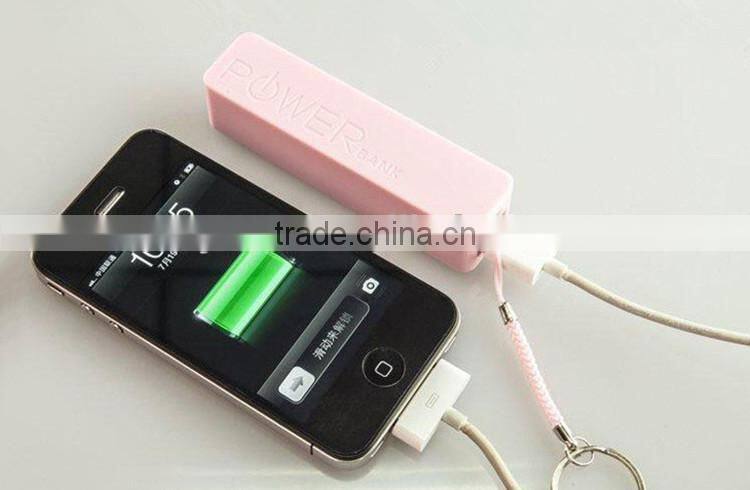 Perfume 2600mAh External Battery Pack single cell Power Bank Charger 5V 1A output for Apple