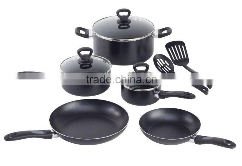 8 Pcs Forged Hard Anodized Aluminum Press Non-stick /Ceramic Cookware Set (ZS-C218)