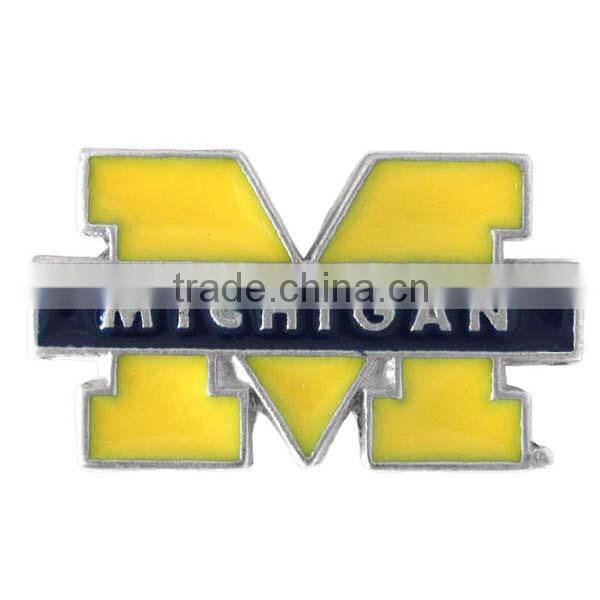 United States Air Force Matel Fridge Magnet With Blue Enamel Color Filled Seal and Gold Enamel Color Filled Accent Wings