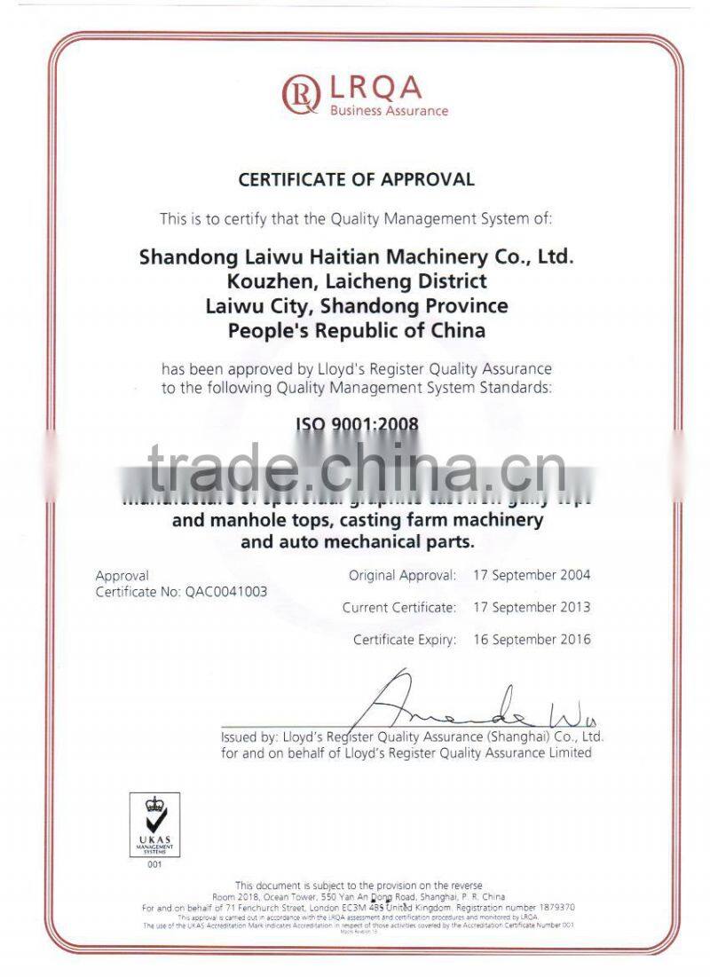 GGG50 OEM C/O 600 round manhole cover en124 d400