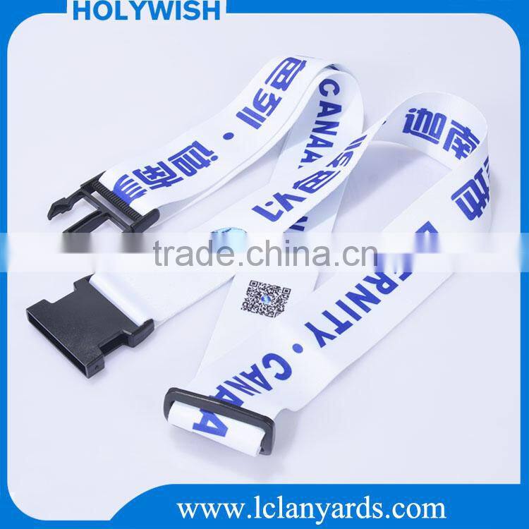 Special logo designed printing luggage safety belt with adjustable buckle