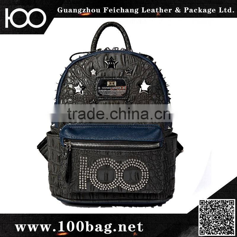 italian girls leather backpack in guangzhou factory china supplier