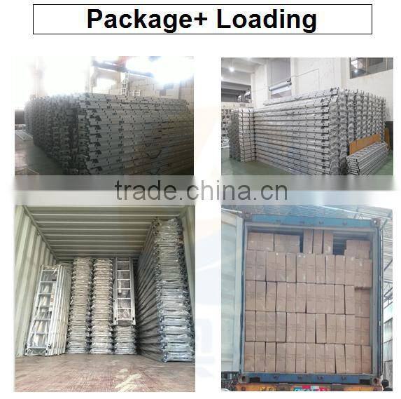 YK Sell well strong folding lightweight aluminum extension 2 layers ladder with EN131