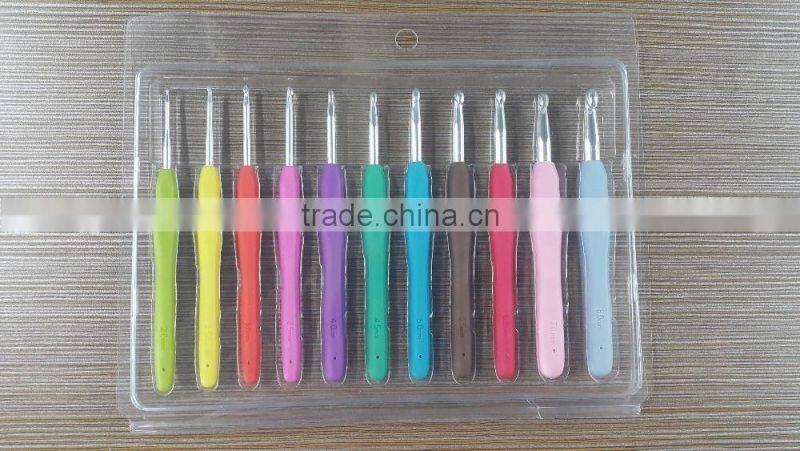 9pcs/11pcs Colorful Metal Crochet Hook Set Aluminum knitting needle set
