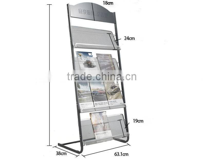 4 tiers metal billboard magazine brochure stand