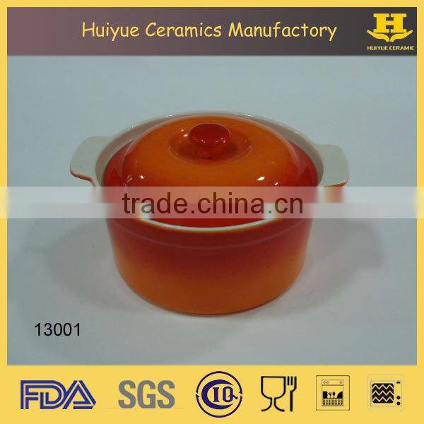 porcelain rectangular casserole with ears