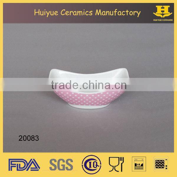 ceramic decal printing square snack dishes