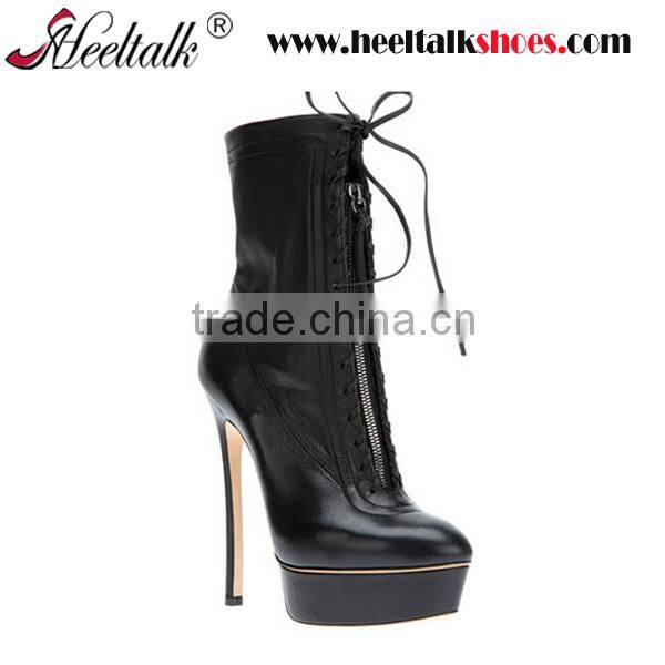 OEM ODM Custom made wholesale genuine leather laydies fashion boots 2016