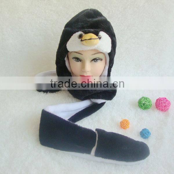 Stuffed Winter Plush Animal Hat with Paws