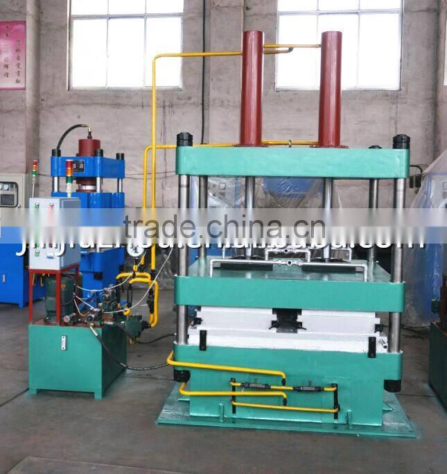 Double working stations rubber curing press for vulcanized rubber / plate rubber press vulcanizer