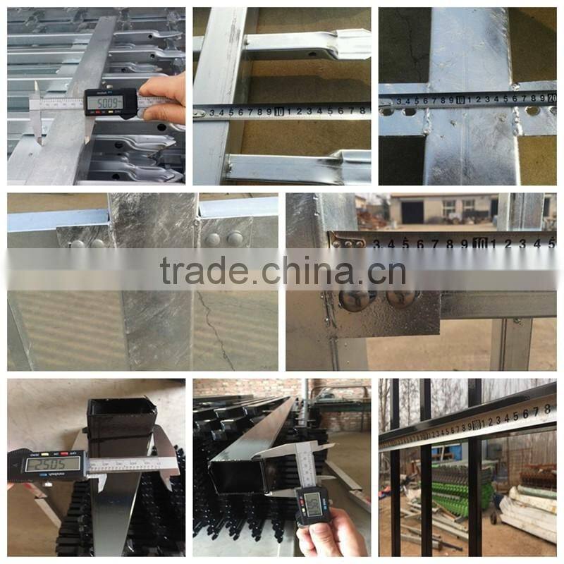Hot dipped galvanized and powder coated designs for steel fence (Tread Assurance)