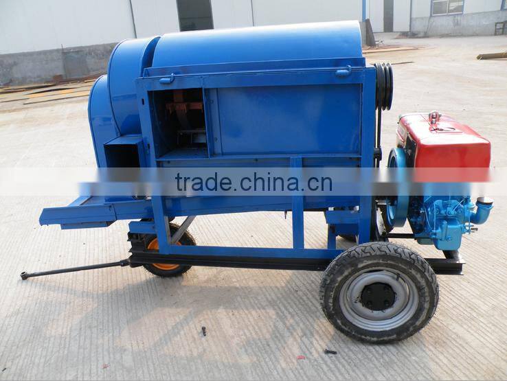 Wheat barely thresher machine with diesel engine drive