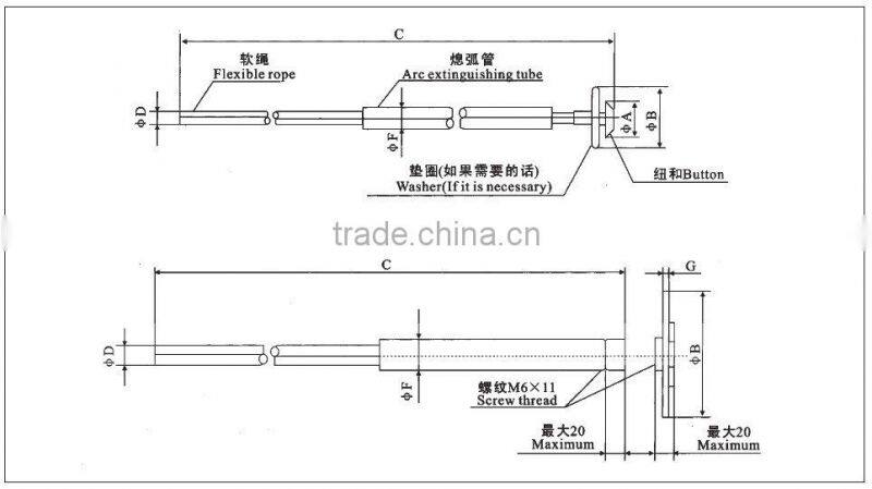 High Voltage Fuse Link type K & T for cutout fuse