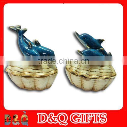 Sealife decorative polyresin dolphin figurines