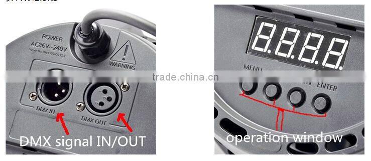 stage par lighting 54*3W RGBW led Par Light for decorations and wedding