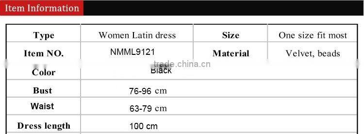 2016 Wholesale black latin dance dress for women sexy tassel dance skirt latin dance performance costume on sale