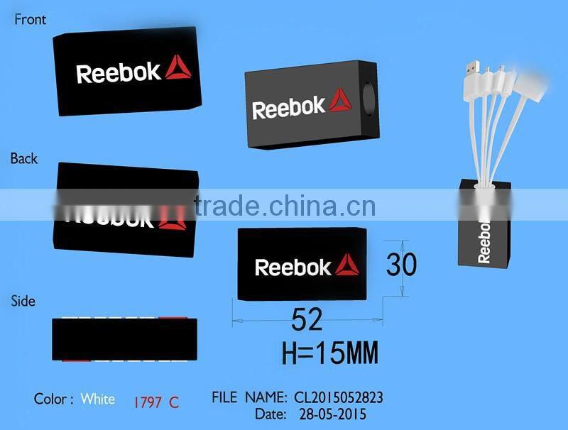 OEM+ODM+LOGO multi-function colorful flat usb charger cable 5/6 in 1 USB Charging Cable Mobile Phone Charger Adapter Cable