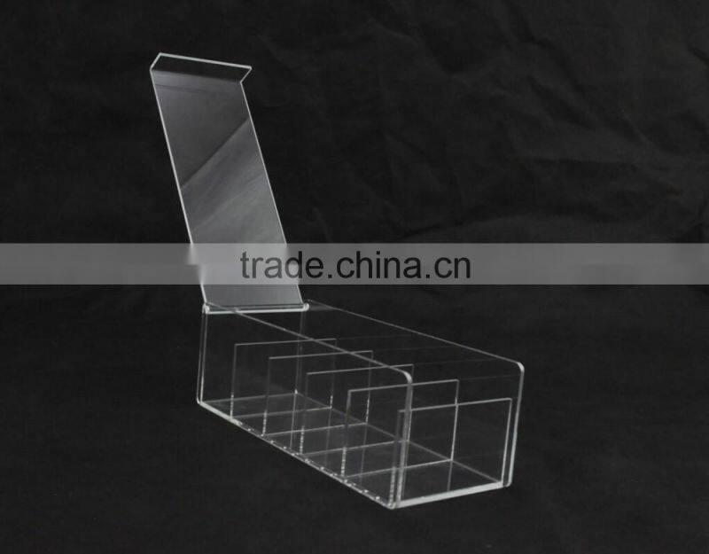 5 Divided Clear Acrylic Cosmetic Storage box, Acrylic Makeup Storage Display Boxes Cosmetic Makeup organizer with Lid