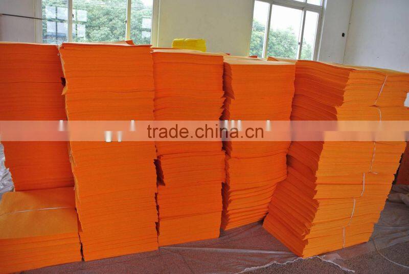 Viscose / polyester yellow cloth nonwoven clean cloth