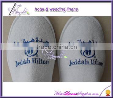 disposable Sheraton hotel white terry slippers, 5-star hotel white terry slippers used in luxury hotels