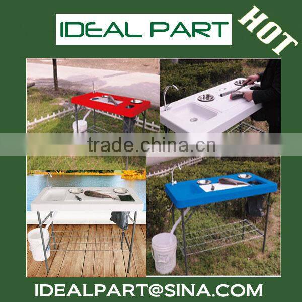 Plastic food cleaning Table with sink