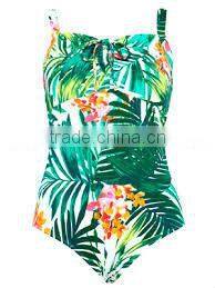 one piece women screen printing swimwear