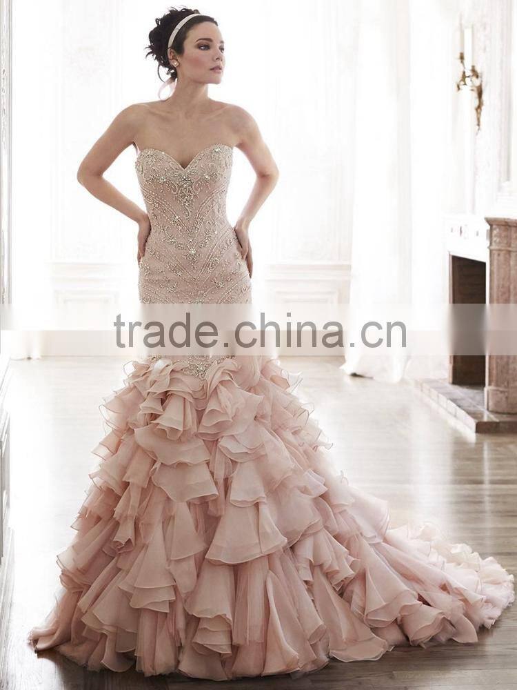 2016 new style alibaba tissue wedding dress