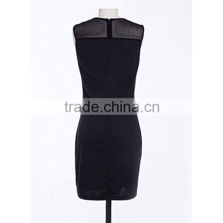 2016 guangzhou new arrival fashion designs western fashion dress sleeveless mini beautiful summer dress