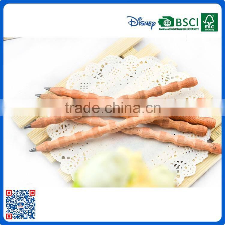 Funny design calabash shaped cedar wooden HB flexible pencil for school or artiest