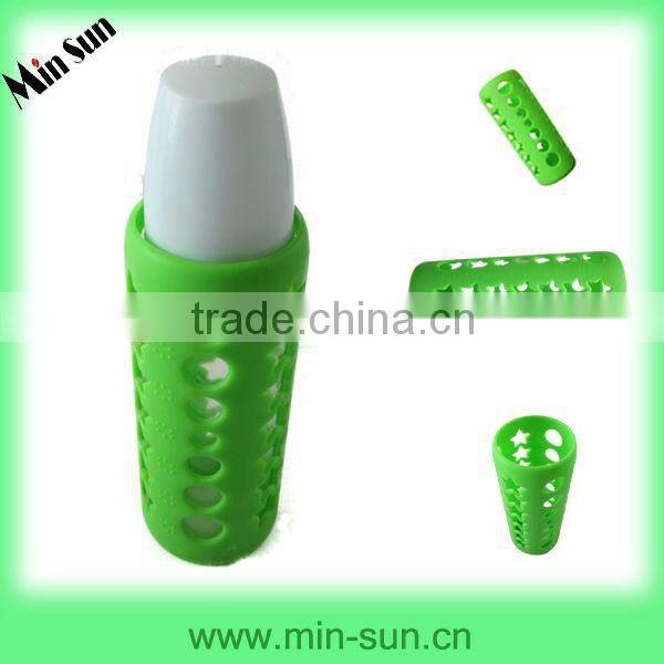 Heat resistant silicone baby bottle cover