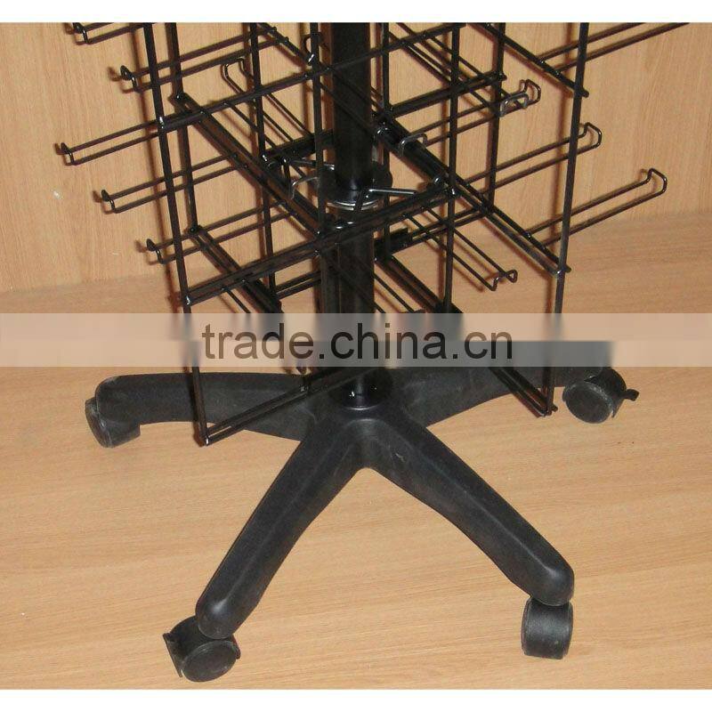four sides spinning hooks display fixture with good quality