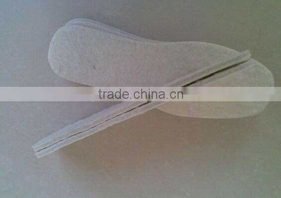 natural white soft and warm felt insole