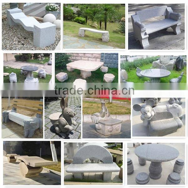 Novel Natural Stone Cute Park Bench Sigle Carved Chair