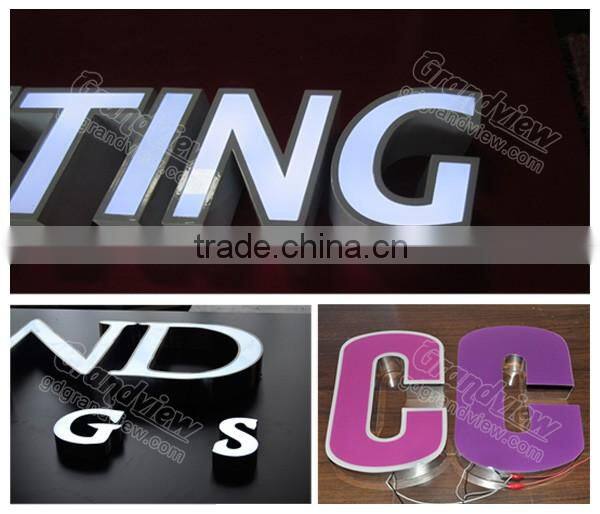 Acrylic illuminated channel letter signage led sign lights