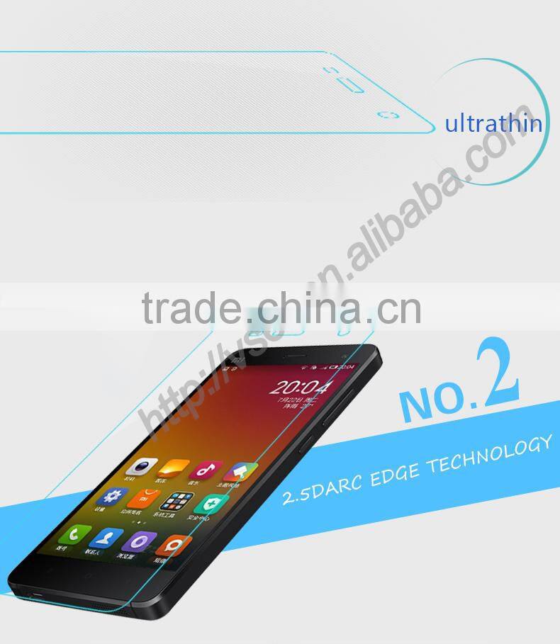 cellphone screen protector factory premium tempered glass for red mi 2