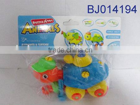 Plastic zoo animal toy funny take apart pulling cartoon elepant toy