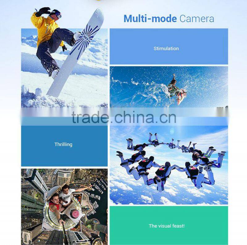 2016 New arrival Go Pro Style dual lens panoview 360 degree all viewer sport action camera