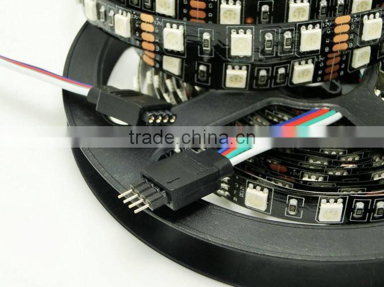 Black PCB LED strip 5050, 12V flexible light 60LED/m,SMD 300LED/5m/roll,White,White warm,Cold White,RGB