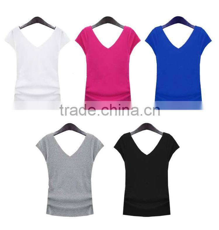 lady T-shirt street style 100%coton